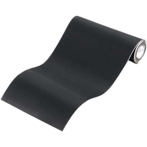 Faux Leather Stickers, Self-adhesive Leather Sofa Repair and Renovation, Self-adhesive Leather Patches, Renovation of Car Seats, Boots, Bags, Soft Bags - Black, 50x10 MUMU