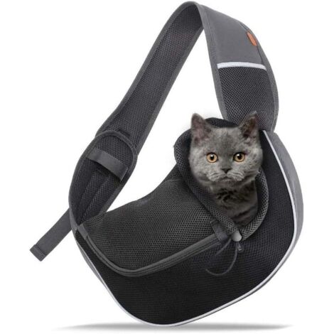 Dog Carrier Bag Shoulder Strap Breathable Mesh Carrier Adjustable Travel Bag Cat Bag Small Animals Pet Shoulder Handbag Sling for Small Animals (1/5)