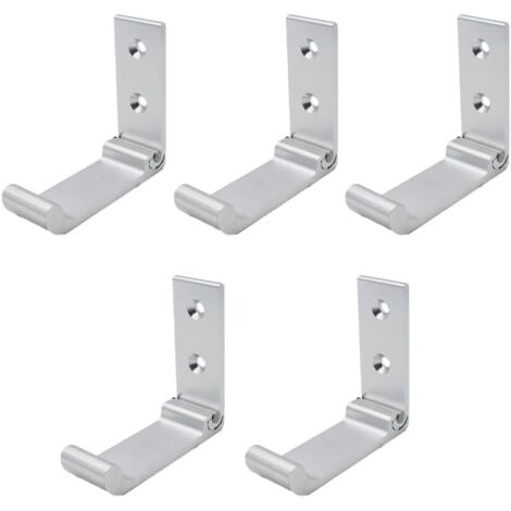 CCYKXA 5pcs/set Easy Clean Folding Coat Hooks, Organize Clothes with Ease, Simple Foldable Alloy Wall Hanger (1/4)