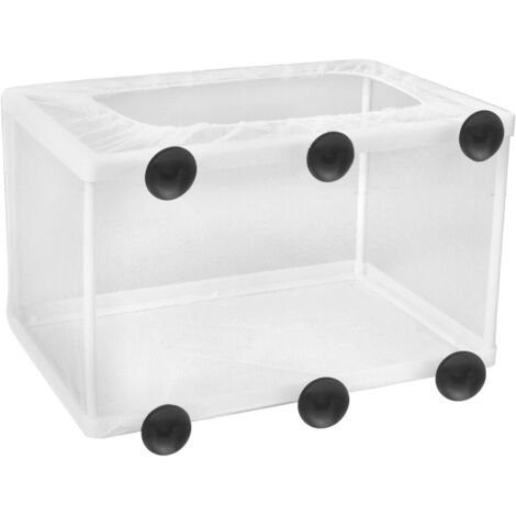 Aquarium Fish Isolation Box, Large Size Hatchery Net, Fish Incubator Aquarium Fish Tank, Fish Breeder Box with Suction Cups, 26.21515cm (1/5)