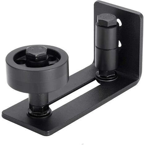 Adjustable Floor Guide Wall-door Bottom Guide For Sliding Wooden Door Black (1/5)