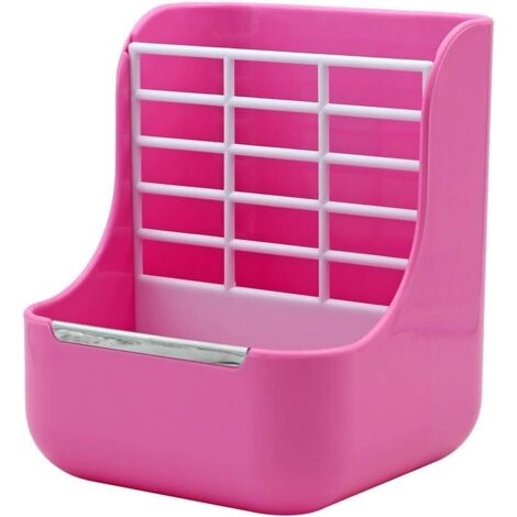 Hay Feeder for Rabbits, Chinchillas, Large Guinea Pigs, Small Animals (Pink)