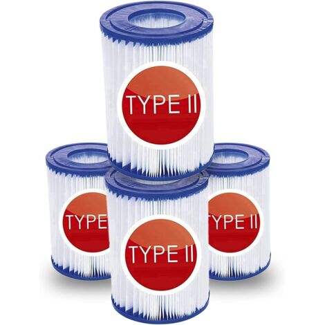 4 Pack Type 2 Filter for Bestway 58094 - Filter Size 2 - Suitable for Bestway Steel Pro Frame Pool - Family Pool - Inflatable Pool Filter (4 Pieces)
