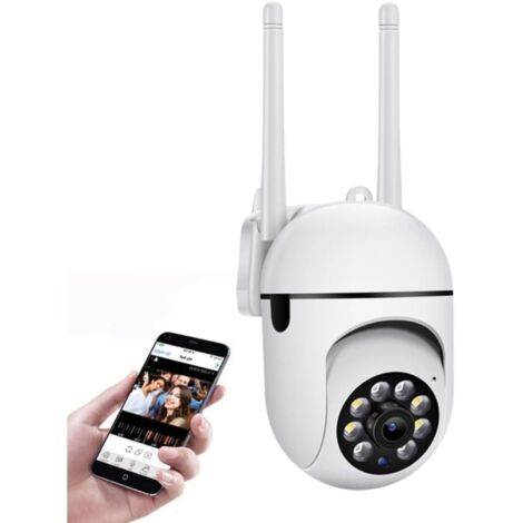Outdoor Wireless WiFi PTZ Surveillance Camera, Comes with 16 Powerful Functions, 1080P Wireless 360° Waterproof IP Camera, Color Night Vision