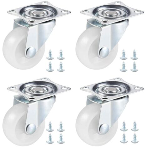 CCYKXA 4PCS Heavy Duty Furniture Casters 40MM Furniture Casters Heavy Duty Caster Mini Swivel Casters with Ball Bearing and 16 Screws (1/5)