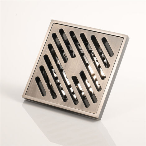 Square Floor Drain, Classic Brass Air Freshener Bathroom Antique Bronze Floor Drain for Bathroom, Floor Drain Bathroom Shower Drain