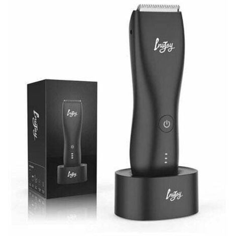 Pubic Hair Trimmer for Men, Electric Body Hair Trimmer for Men, Groin and Body with Ball Charging Station, Waterproof Ultimate Male Hygiene Razor (1/5)