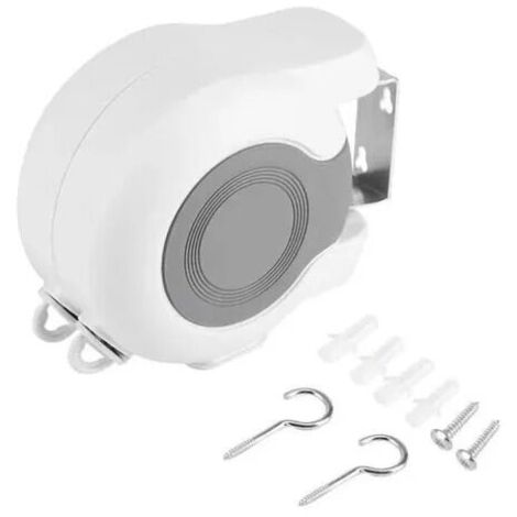 2 x 13m Heavy Duty Retractable Double Wire Wall Mounted Drying Rack (1/4)