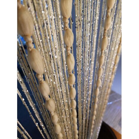 Curtains Threads Twinkles Rope 100x200cm Noble Drapery Drops Lantern String Elegance for Studio Window Wall Door Wedding Party, Beige