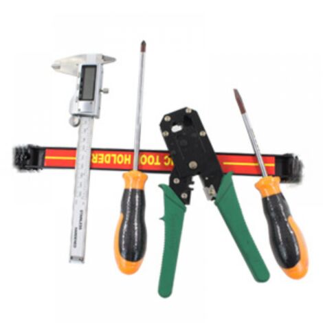 Magnetic bar for tools - Magnetic wand for wall hanging of various tools - Home garage workshop tool storage 30 x 2.2 cm