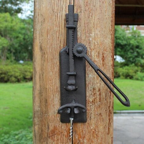 Wall Mounted Corkscrew European Retro Cast Iron Crafts Home Use Corkscrew Screwpull Kitchen Bar Countertop Decoration (1/5)