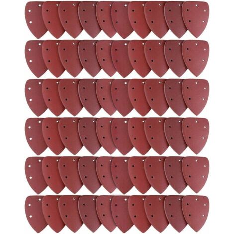 Pack of 60 sanding sheets, 40/60/80/100/120/180/240/320/400/800 grit sandpaper Ideal for multi-purpose sander