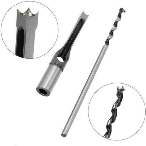 1x Square Hole Drill Bit, Woodworking Mortise Carpentry Tool - 7/16" (11mm)