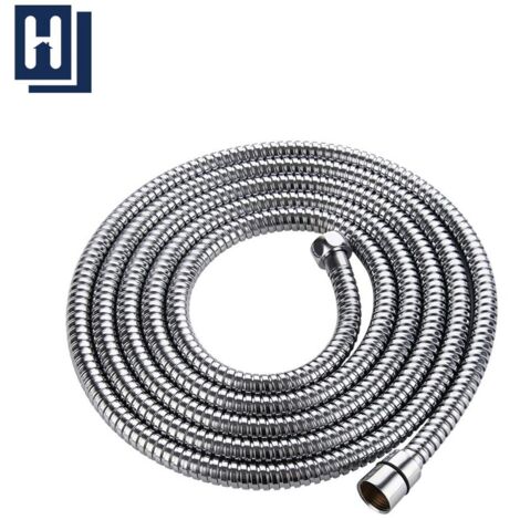 m shower hose with double twist protection. High-quality shower hose, stainless steel pipe, twist-proof, extremely flexible, 1/2 inch chrome