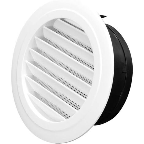 Inch Air Vent, Round Soffit Vent and Louver Outlet Grille Cover with Fly Screen Mesh for Walls and Ceilings, Kitchen, Bathroom, Cabinet,