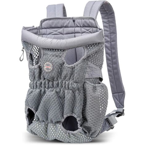 Dog Backpack Double Shoulder Dog Cat Bag Breathable Pet Backpack with Mesh Window Dog Carrier Belly Bag Carrier for Small Medium Dog Travel (1/5)