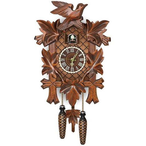 German Black Forest Cuckoo Clock Nordic Style Retro Wooden Cuckoo Wall Clock - CL303