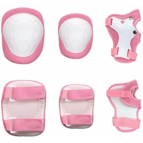 Set of 6 protectors, children's protectors, protectors, liners, protective equipment, knee pads, knee pads, pink (1/5)