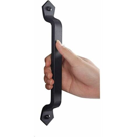 11 inch Thick Antique Cast Iron Door Handle Solid Door Pull Barn Door Handle Exterior Garage Cabinet Interior Black