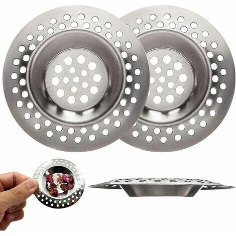 Kitchen Sink Filter, Sink Filter, Stainless Steel Sink Filter, Bathroom Sink Filter, Universal Kitchen Sink Filter, Sink Drain Filter, for Kitchen/Bathroom Sink Anti-Clogging Filter, 2pcs (1/5)