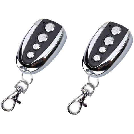2 Portable Garage Door Remote Controls 433MHz Compatible with Nice Flor-S, DITEC Models Simple Setting/4 Channels
