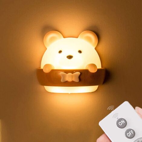 Night Light for Kids, Bear Night Light for Kids, Portable and USB Rechargeable Night Lamp, Baby Room Night Light for Reading, Sleeping and Relaxing