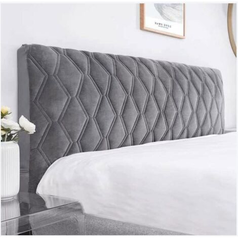Headboard Cover 140, Headboard Cover Protector with Stretch Side, Washable Dustproof Headboard Cover (Color : Dark Gray, Size : 140cm)