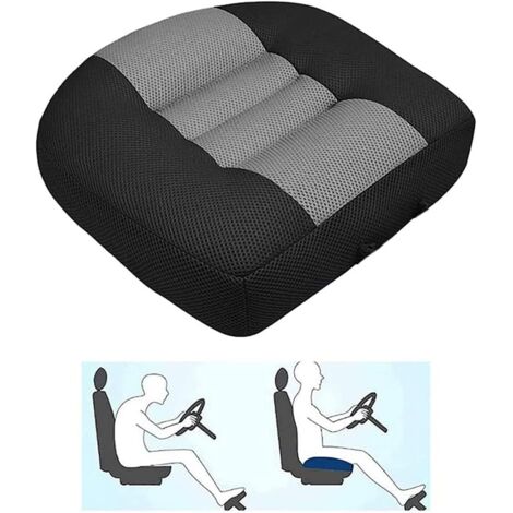 Adult Booster Car Cushion- Portable Booster Seat for Driver, Passenger, 3D Breathable Mesh Anti-Slip Seat Cushions Premium Ergonomic Cushion