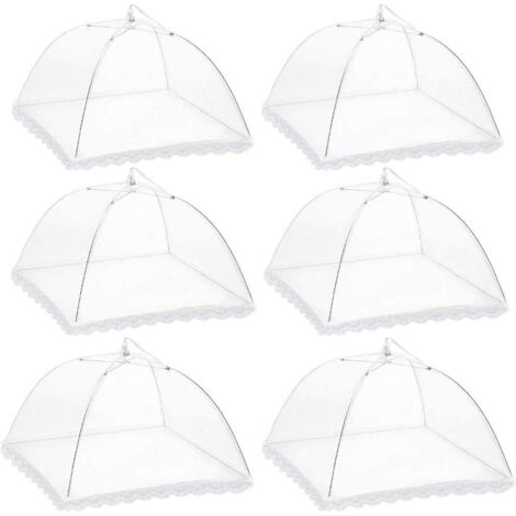 6pcs Collapsible Food Cloche Fly Repellent Mesh Food Cover Folding Tent Umbrella Insect Repellent Mosquito Repellent Protection for BBQ Picnic Food (1/5)