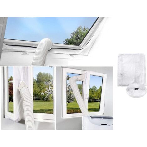 400cm Window Air Conditioner Caulking Kit Air Conditioner Window Seal Window Caulking Cloth Works with All Mobile Air Conditioning Units, Easy Installation