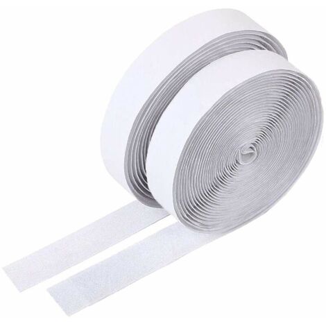 10M Velcro Self-Adhesive, Double-Sided Velcro Self-Adhesive, Self-Adhesive Tape, 20mm Wide Self-Adhesive Pad and Hook and Loop Tape (White) (1/5)