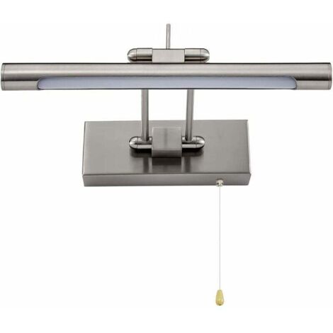 LED Bathroom Wall Light with Pull Switch, Adjustable Mirror IP44, 4000K 35cm/6w White