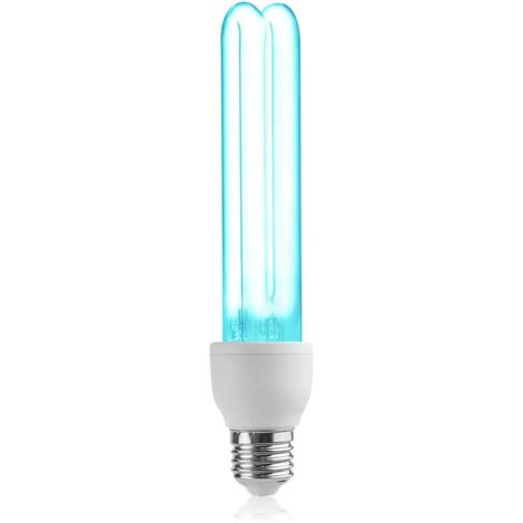 25W E27 UV disinfection lamp quartz tube 254nm UVC sterilization with ozone 360° lighting angle (1/5)