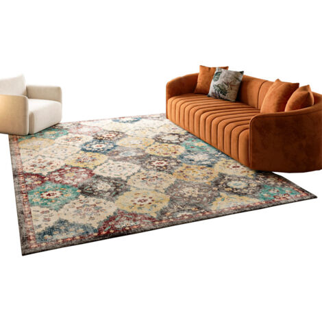 Palma Outdoor Rug Robust, 80 x 120 cm, Modern Design, Weatherproof and UV-Resistant, for Balcony, Also Suitable for Kitchen or Dining Room, Multicoloured
