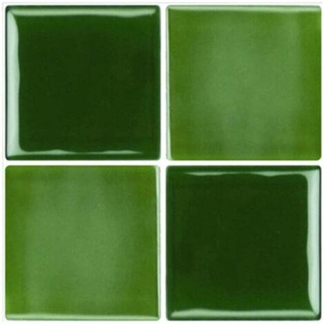 20pcs PVC Tile Stickers Self-adhesive Waterproof Decorative Wall Sticker Floor Tiles Wall Decals for Kitchen Bathroom Home,Green 15X15cm