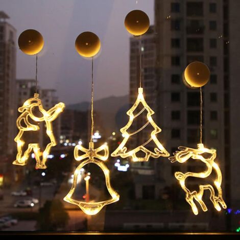 Battery Operated LED Christmas Decoration Lights, Christmas Window Decoration Lights, Christmas Tree Lights, Bedroom Fairy Lights, Window Christmas Decoration Lights, Indoor Outdoor Decoration(A) (1/5)