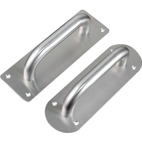 2 Piece 200x65mm Square Heavy Duty Stainless Steel Door Handle Set for Gate Garage Shed Furniture Large Rustic Style (1/5)