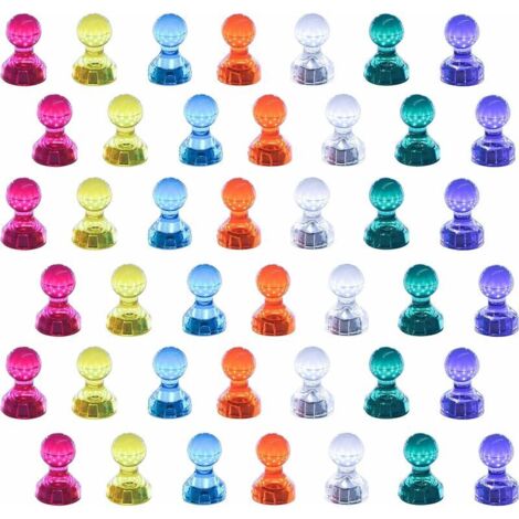 42 pièces tableau blanc aimants de réfrigérateur, punaises magnétiques fortes pour le tableau d'affichage de tableau effaçable à sec de couleur assortie de réfrigérateur (42) (1/5)