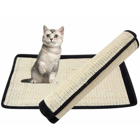(2 Pack) Griffoir Chats 30 40 CM Tapis Griffoir Chat Sisal Naturel (1/5)
