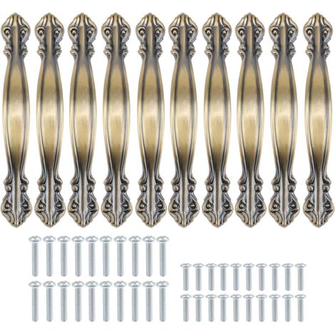Set of 10 vintage cabinet handles in antique arch shape-11 cm long cabinet door handles, vintage cabinet handle,vintage cabinet door handle,vintage door handle (64 mm distance between holes)