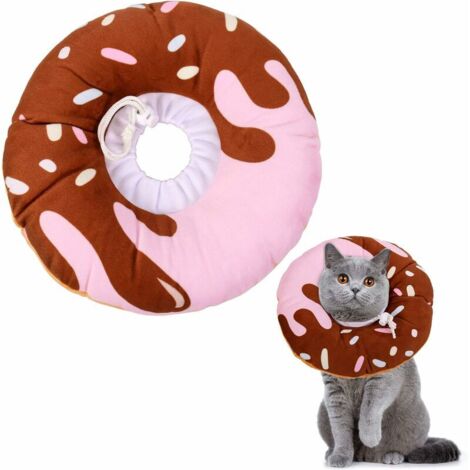 Collier de Rcupration de Chat Collier de Rcupration Confortable Collerette de Protection Collerette pour Chiens pour Chats Mignon (XS, Rosa Chocolate) (1/5)