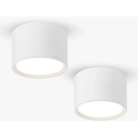 Aougo – LED ceiling spotlight set of 2 – Warm white 3000K 12W – Ø140mm – For living room, kitchen, corridor, bedroom – Energy class A+ (1/5)