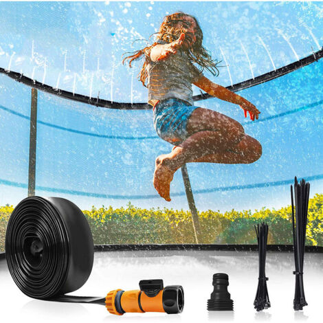 Arroseur pour trampoline pour enfants, arrosage d'été pour trampoline parc aquatique jeux d'eau en plein air jouets de jardin arrosage parc aquatique pour garçons filles et adultes(8M) (1/5)