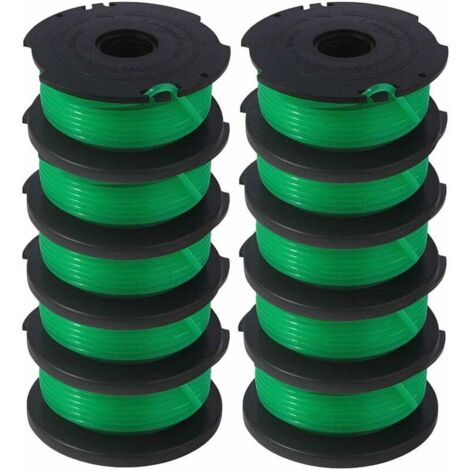 Bobine de rechange SF-080 pour Black and Decker GH3000 LST540 LST540B GH3000R SF-080-BKP Bobine d'alimentation automatique Coupe-bordures à une seule ligne 20 pieds 0,080 pouce (paquet de 10) (1/5)