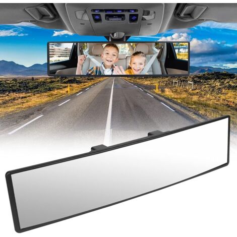Car Rearview Mirror, Universal Car Interior Rearview Mirror Panoramic Replacement, Wide Angle Rearview Mirror Auto Interior Car Anti-glare Rear View Mirror 310x75mm