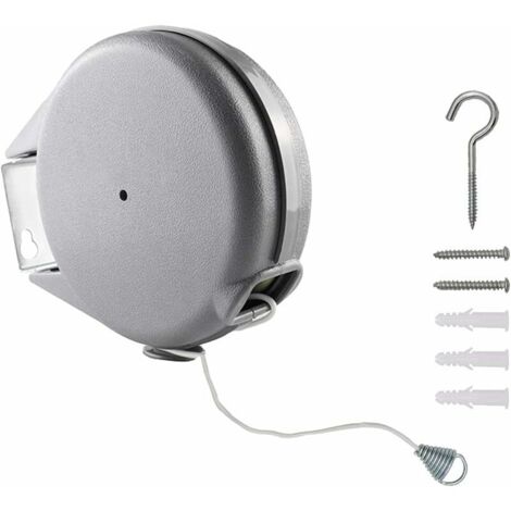 Corde à linge Rétractable, 12M Étendoir à linge Corde à Linge Rétractable Antidérapante Fil à Linge Corde à Linge Portable Camping Étendoirs Amovible (1/5)