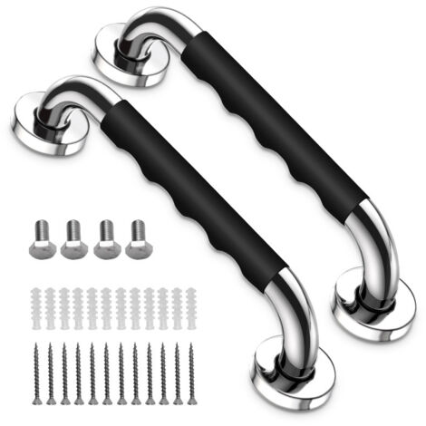 Pieces Bathtub Handle, 33cm Anti-Slip Bathroom Grab Bar, Wall Mounted Stainless Steel Grab Bar Shower Handle for Elderly/Disabled/Children/Pregnant (1/5)