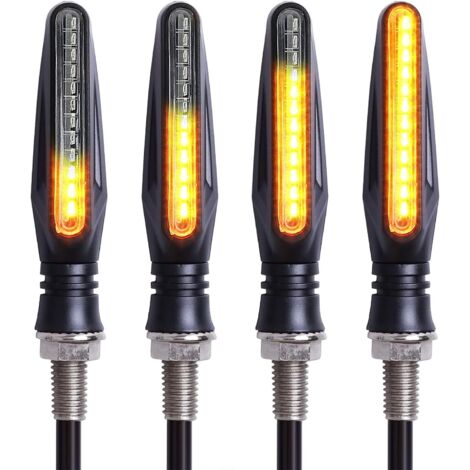 4PCS Motorcycle Indicators Colors Turn Signal Lights Motorbike Turning Indicators 12V 12 LED Bulbs(yellow light)
