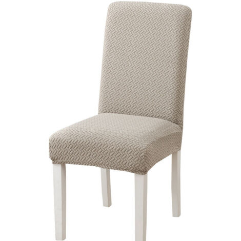 Housse de Chaise Salle à Manger, Housse Chaise Extensible Universelle Lavable Housse de Chaise pour Hôtel, Décor de Restaurant 4Khaki (1/5)