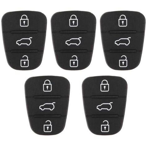 Car key, car key button replacement, 5Pcs key shell rubber 3 buttons pad fit for Hyundai, for Kia (without letter) (1/4)